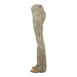 PAISLEY PRINT JEANS