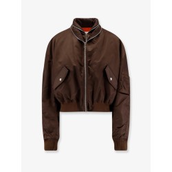 Nylon bomber jacket with double zip