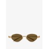 Oval metal sunglasses