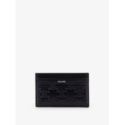 Leather cardholder with all-over Triomphe logo