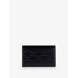 Leather cardholder with all-over Triomphe logo