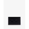Leather cardholder with all-over Triomphe logo