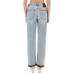 EMBROIDERED DENIM PANTS