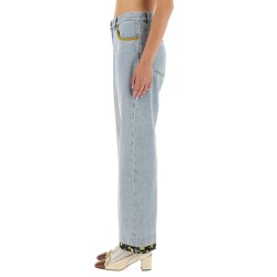 EMBROIDERED DENIM PANTS
