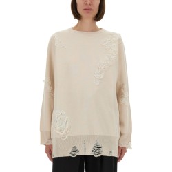 MESH WITH WORN EFFECT DETAILS