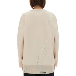 MESH WITH WORN EFFECT DETAILS