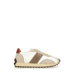 SNEAKER IN PELLE E TESSUTO