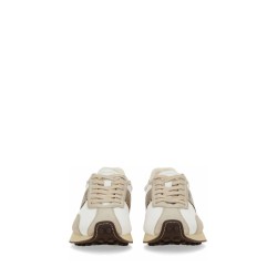 SNEAKER IN PELLE E TESSUTO