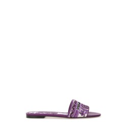 SLIDE SANDAL WITH EMBROIDERY