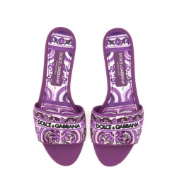 SLIDE SANDAL WITH EMBROIDERY