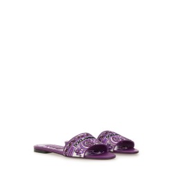 SLIDE SANDAL WITH EMBROIDERY