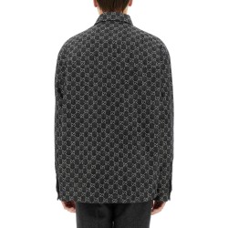 REVERSIBLE WOOL AND DENIM GG SHIRT