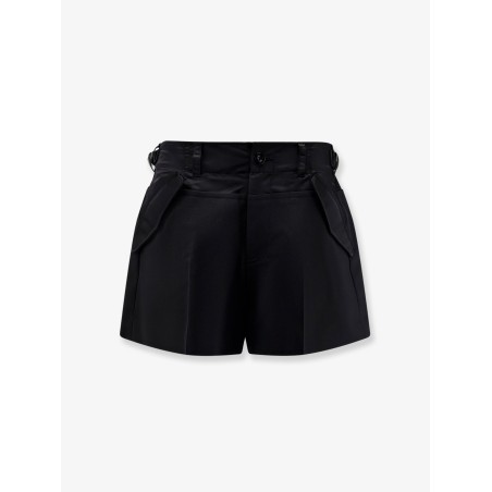 Wool blend shorts