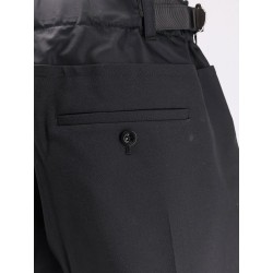 Wool blend shorts