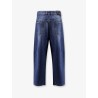 Twisted stone-washed denim jeans