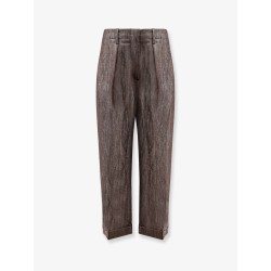 Trousers with lurex effect