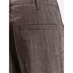 Trousers with lurex effect