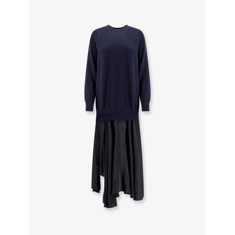 Recycled cashmere blend long dress