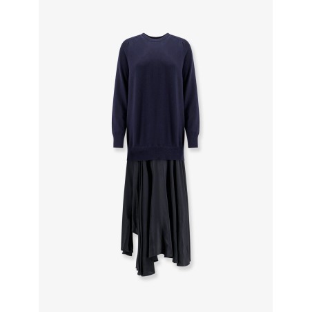 Recycled cashmere blend long dress