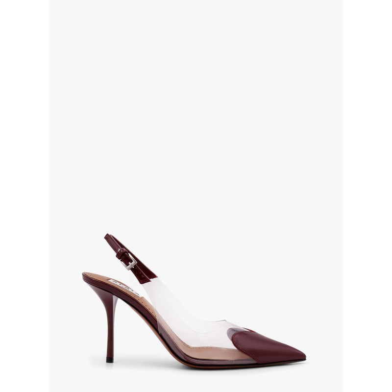 Slingbacks 90 PVC and leather décolleté
