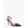 Slingbacks 90 PVC and leather décolleté