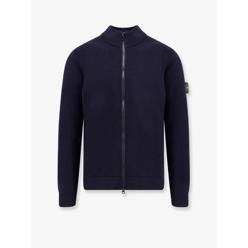Certified virgin wool blend cardigan