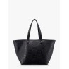 Leather shopping bag with jumbo gg motif