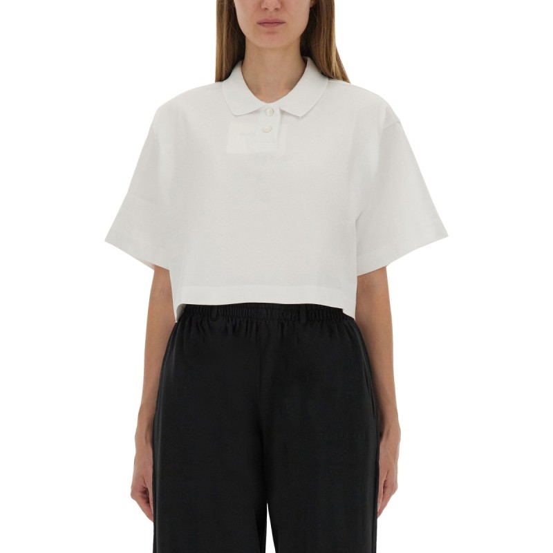 CROPPED JERSEY POLO SHIRT