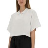 CROPPED JERSEY POLO SHIRT
