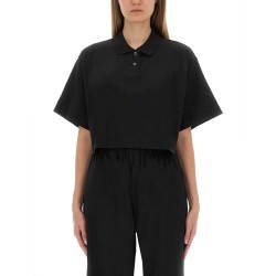 CROPPED JERSEY POLO SHIRT