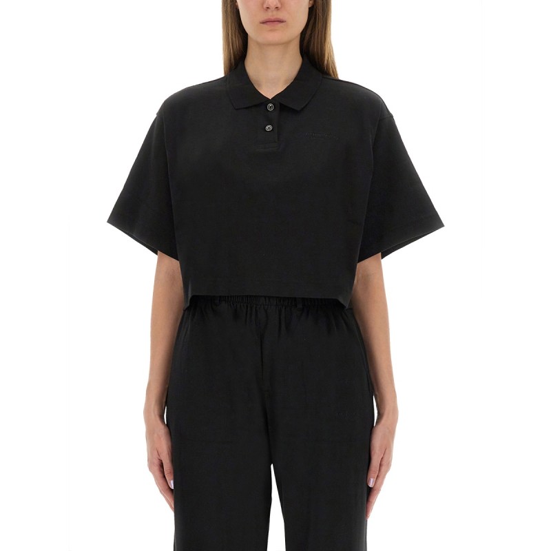 CROPPED JERSEY POLO SHIRT