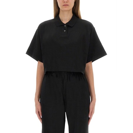 CROPPED JERSEY POLO SHIRT