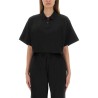 CROPPED JERSEY POLO SHIRT