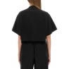 CROPPED JERSEY POLO SHIRT
