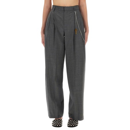 GRAY WOOL BLEND PANTS