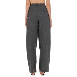 GRAY WOOL BLEND PANTS