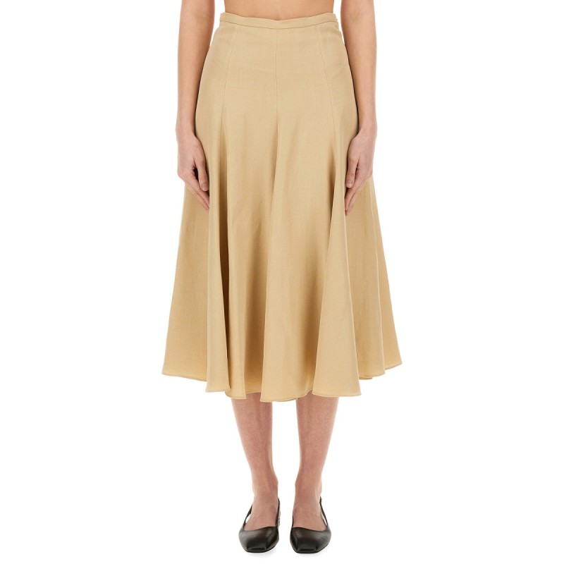LINEN AND VISCOSE SKIRT