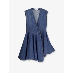 Wrap denim dress