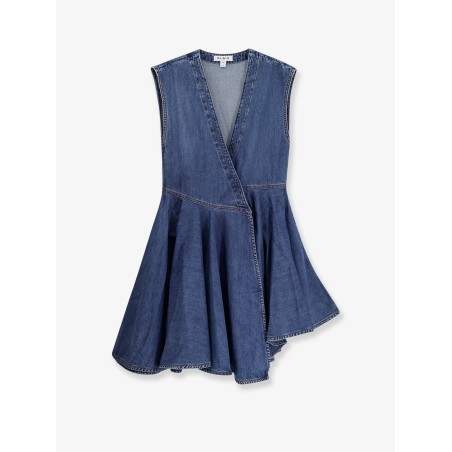Wrap denim dress