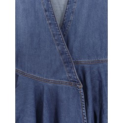 Wrap denim dress