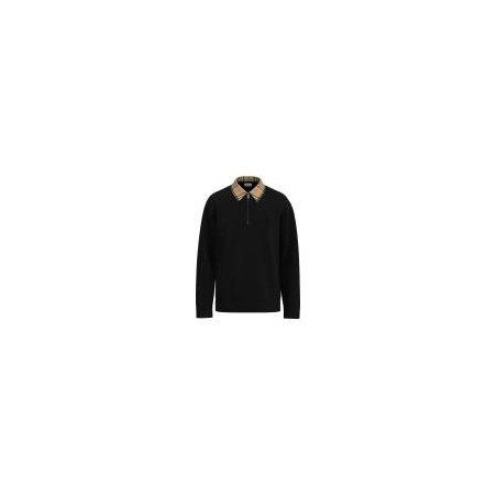 Traditional Check half-zip sweater