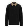 Traditional Check half-zip sweater