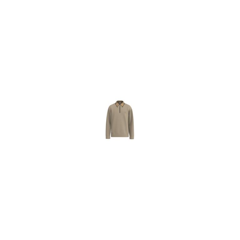 Organic cotton half-zip sweater