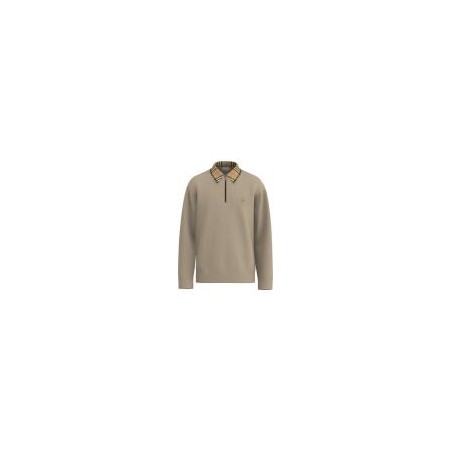 Organic cotton half-zip sweater
