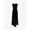 Ladder cotton blend dress