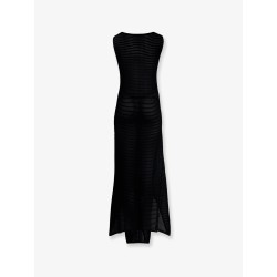 Ladder cotton blend dress