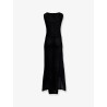 Ladder cotton blend dress