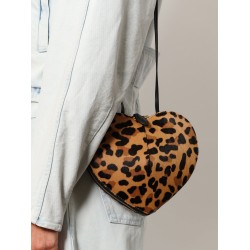 Le Coeur leopard haircalf shoulder bag