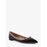 Rockstud patent leather ballerinas