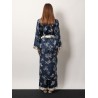Timeo kaftan silk dress with floral print